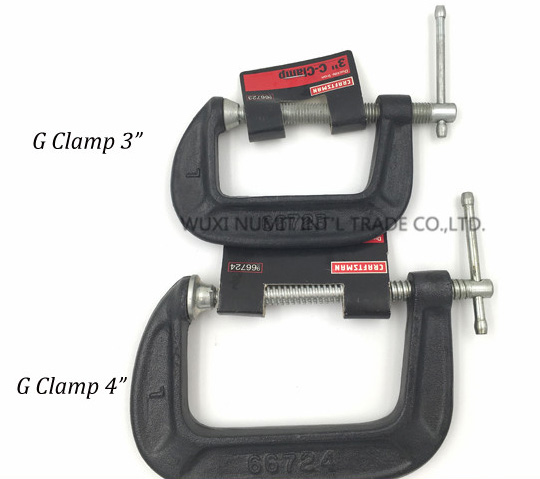 Red / Black G Clamp for Heavy Duty Wood Working with 45 carbon steel,Machinist measuring tool